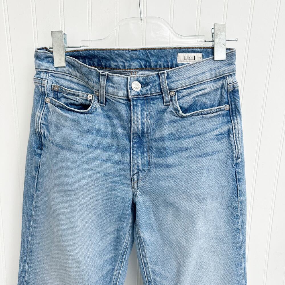 AYR The Roadie Jeans Blue High Rise Straight Leg Stretch Denim 27 - Picture 3 of 5